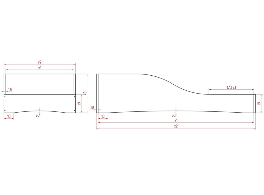 Dětská designová postel z masivu PEPE 3 - 170x90 cm