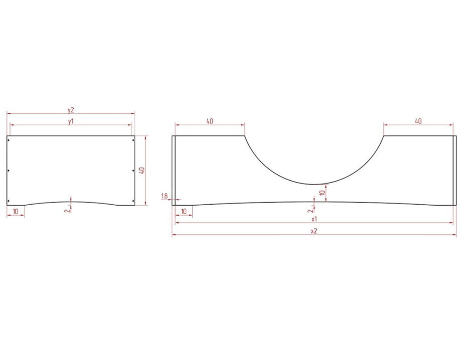 Dětská designová postel z masivu PEPE 2 - 180x100 cm