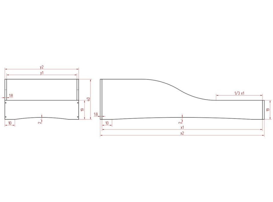 Dětská designová postel z masivu PEPE 3 - 180x80 cm