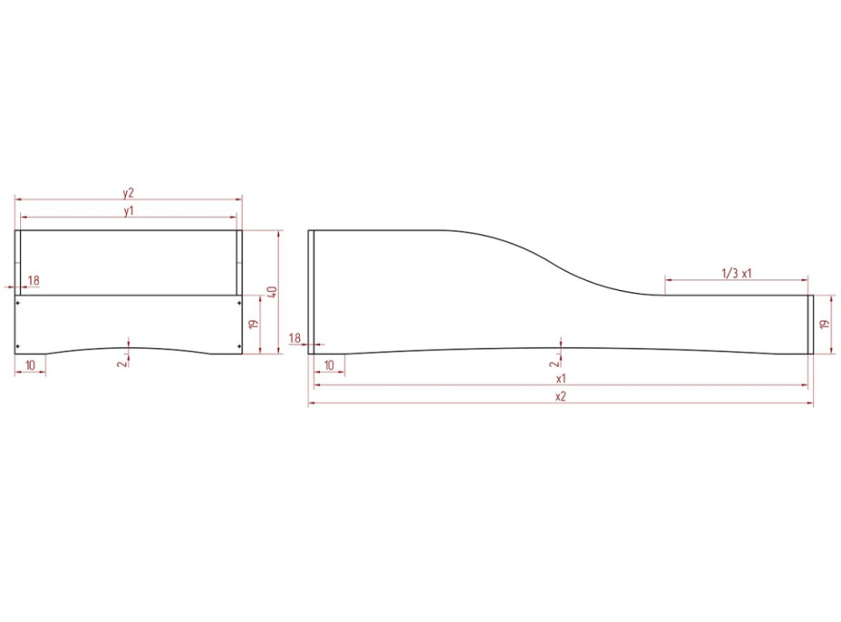 Dětská designová postel z masivu PEPE 3 - 190x90 cm