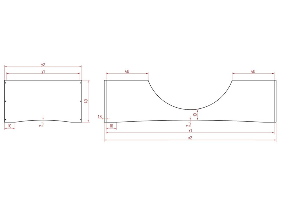 Dětská designová postel z masivu PEPE 2 - 200x100 cm