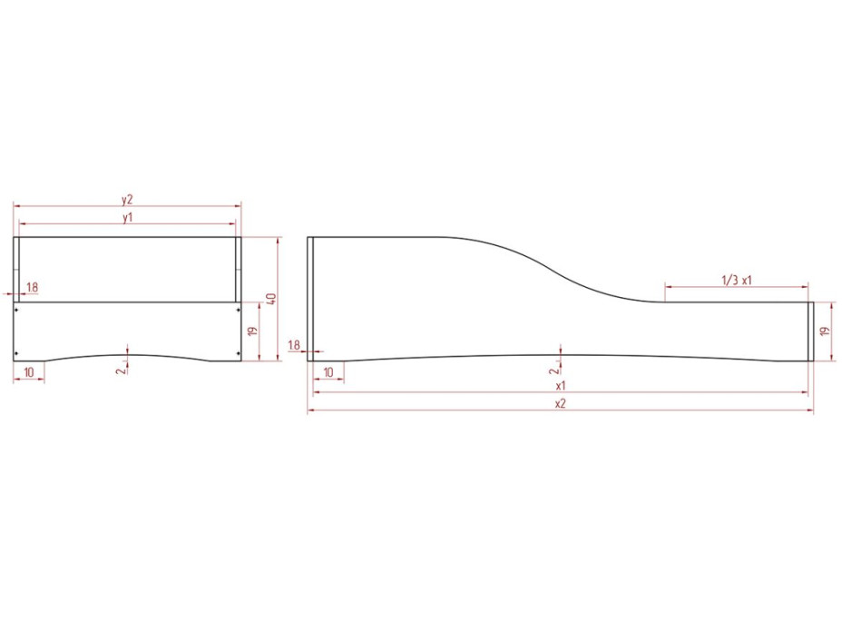 Dětská designová postel z masivu PEPE 3 - 200x90 cm