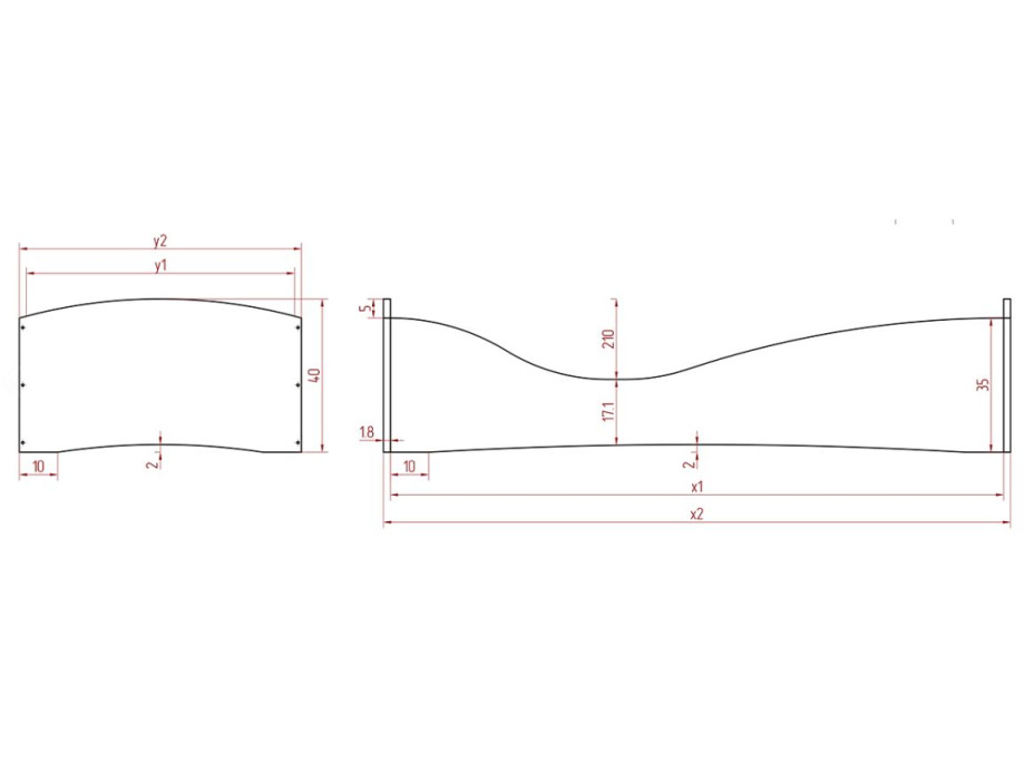 Dětská designová postel z masivu PEPE 5 - 160x80 cm