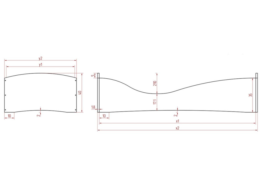 Dětská designová postel z masivu PEPE 5 - 160x90 cm