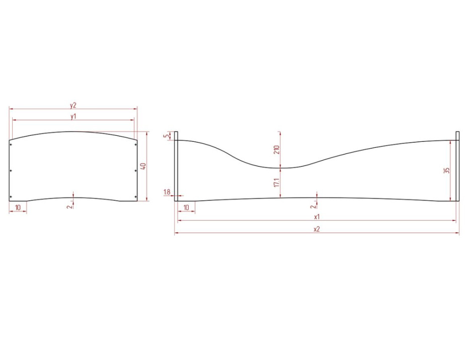 Dětská designová postel z masivu PEPE 5 - 200x80 cm