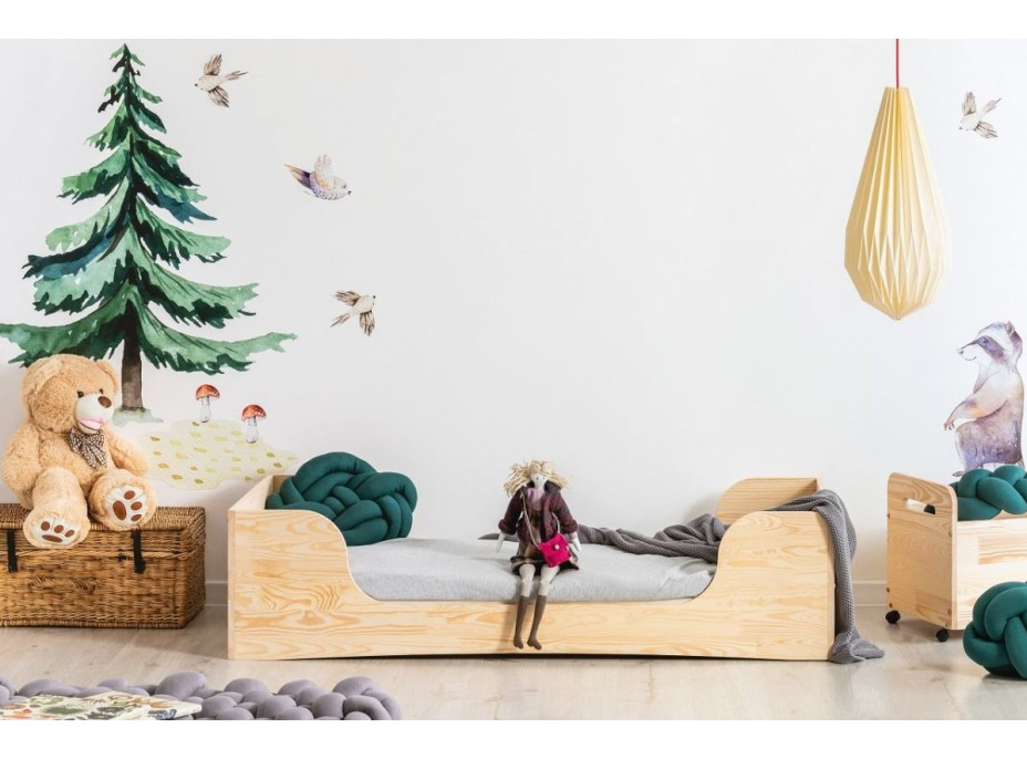 Dětská designová postel z masivu PEPE 6 - 180x100 cm