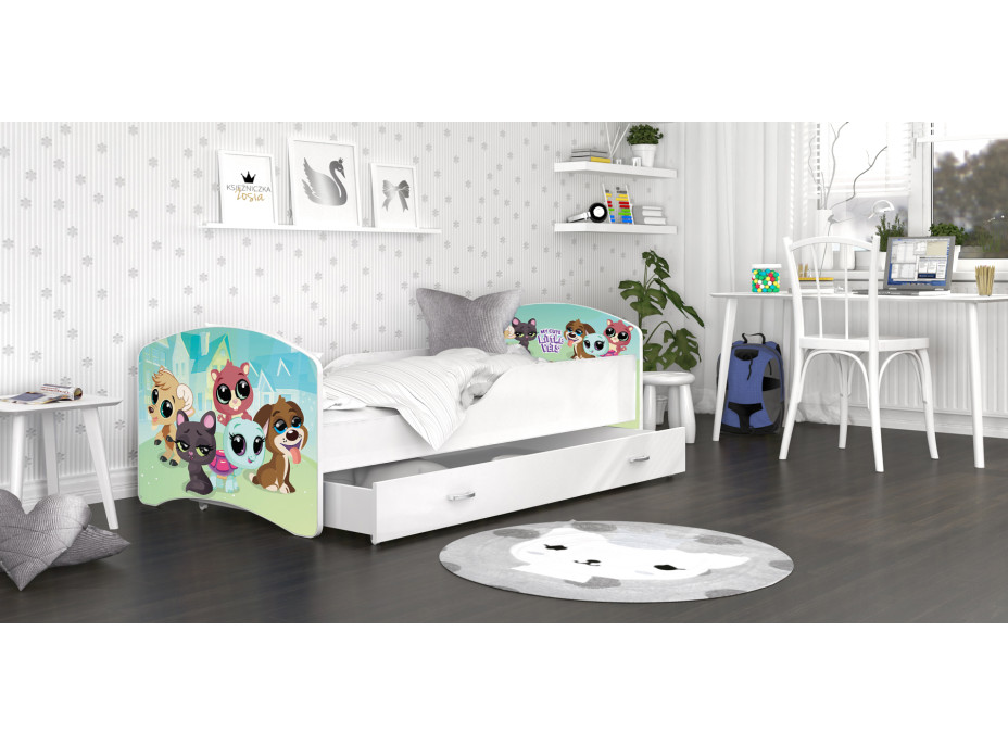 Dětská postel IGOR se šuplíkem - 180x80 cm - PETS