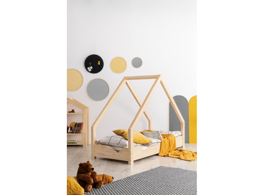 Dětská domečková postel z masivu LOCA A - 200x90 cm