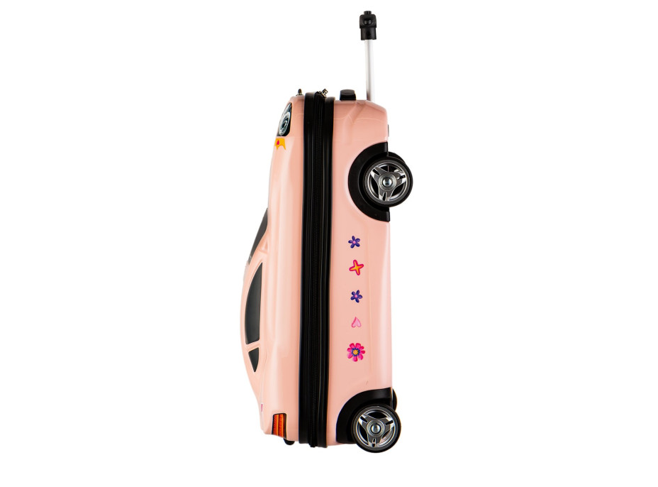 Dětský cestovní kufr AUTO princess - růžový