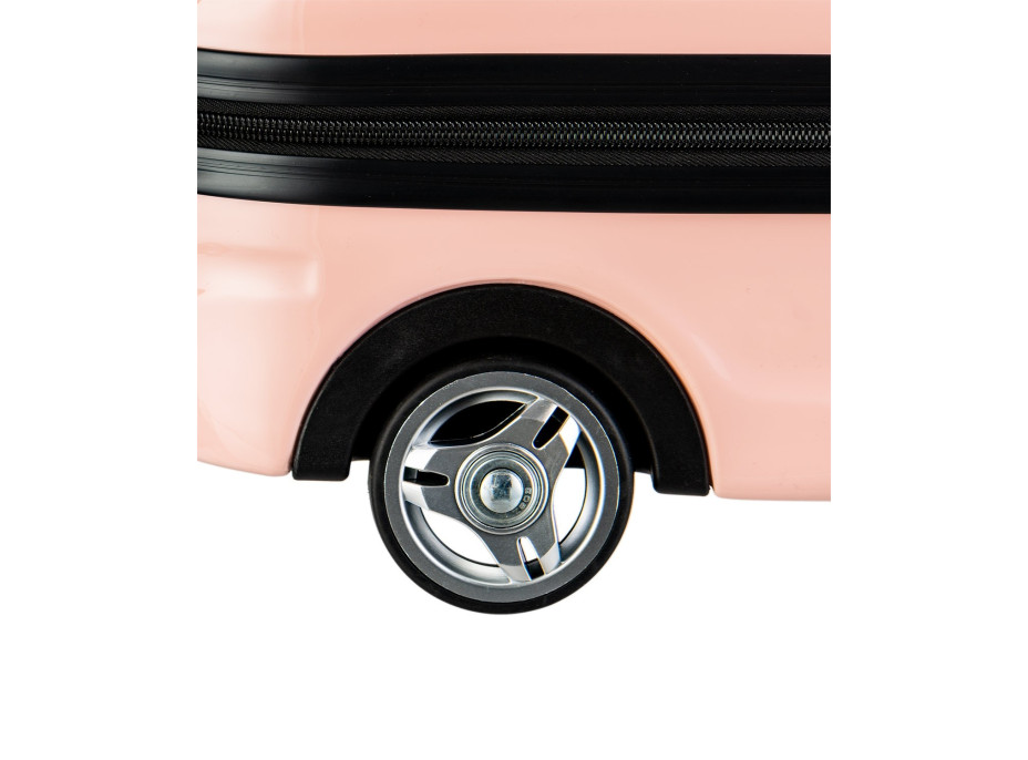 Dětský cestovní kufr AUTO princess - růžový