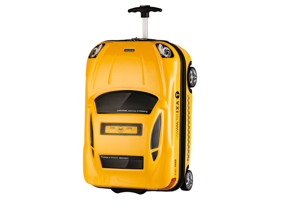 Dětský cestovní kufr AUTO TAXI - žluto/černý