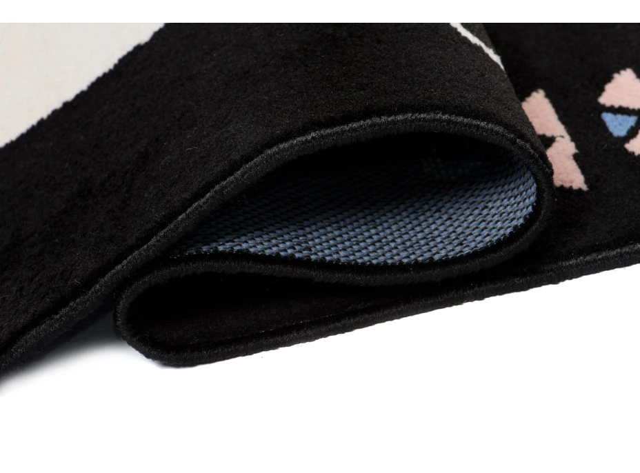 Dětský koberec NOX zvířátka - černý