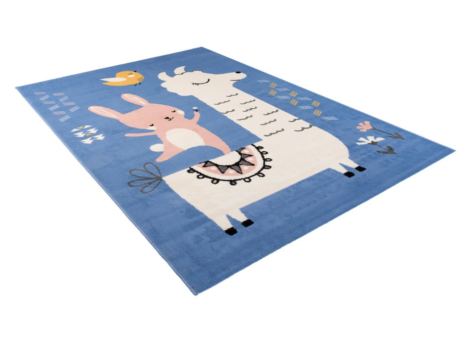 Dětský koberec NOX zvířátka - modrý