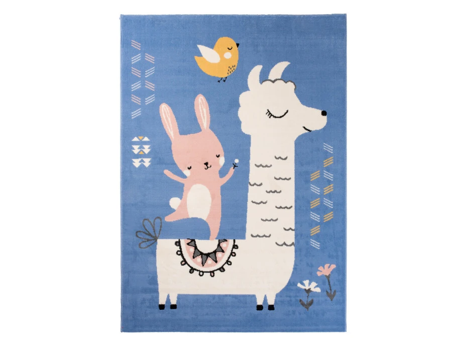 Dětský koberec NOX zvířátka - modrý