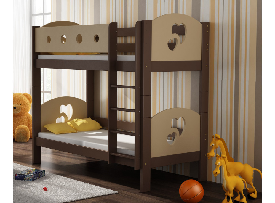 Dětská patrová postel z masivu VIKI (4) - 160x80 cm