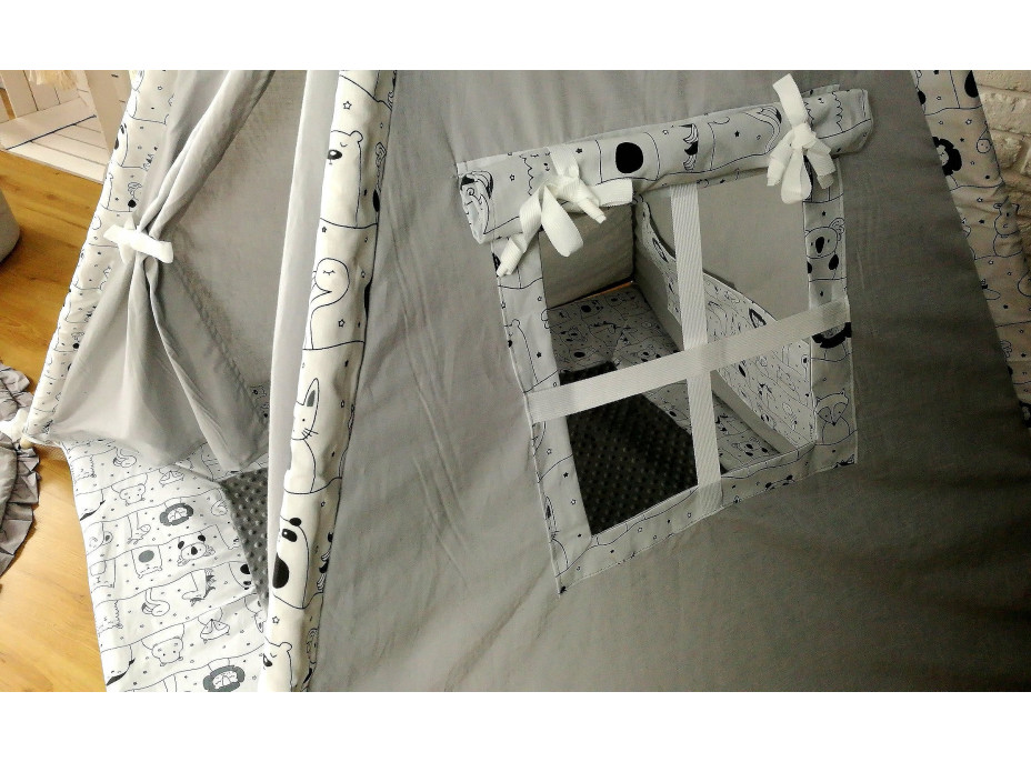 Dětský stan TEEPEE (TÝPÍ) LUXURY s doplňky - MADAGASKAR
