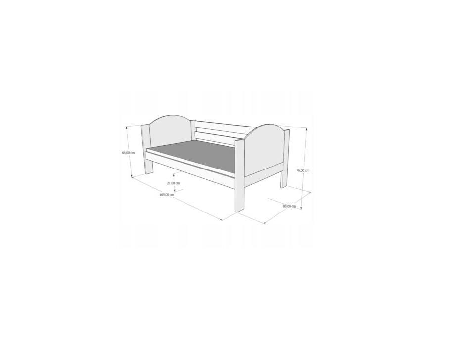 Dětská postel z masivu VIKI (2) - 160x80 cm