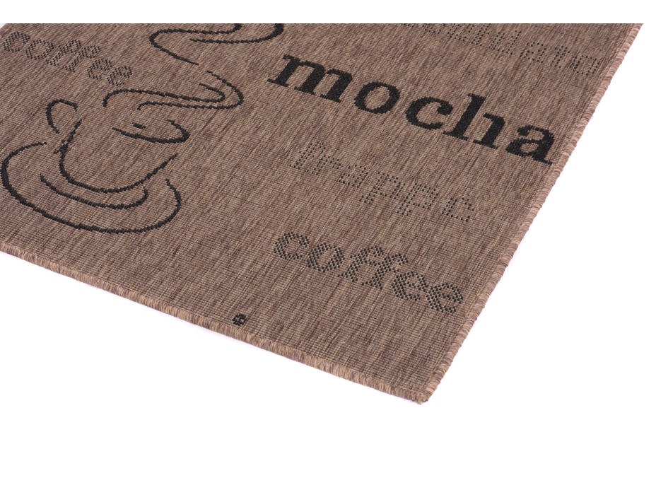 Sisalový PP běhoun COFFEE - hnědý/černý