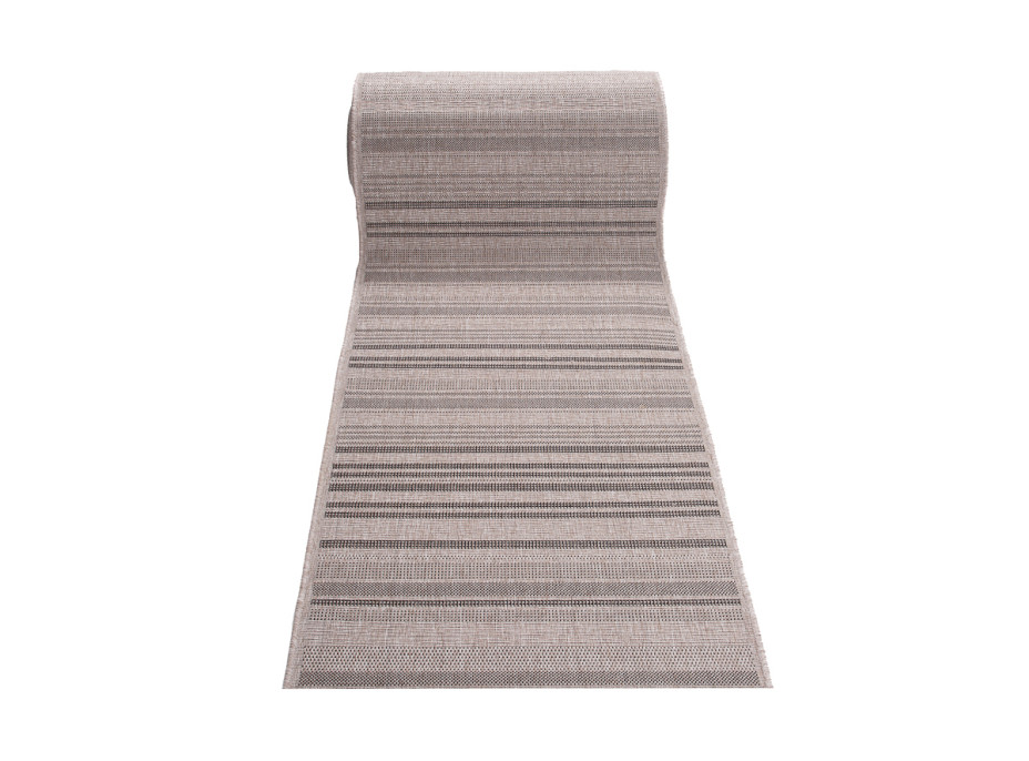 Sisalový PP běhoun STRIPE - světle hnědý/černý