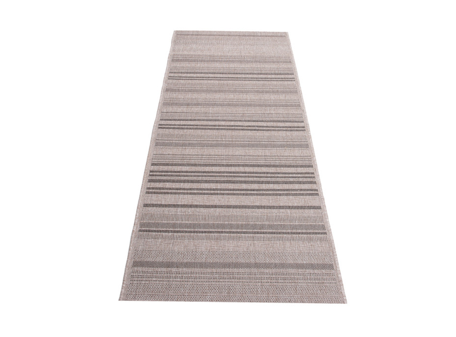 Sisalový PP běhoun STRIPE - světle hnědý/černý