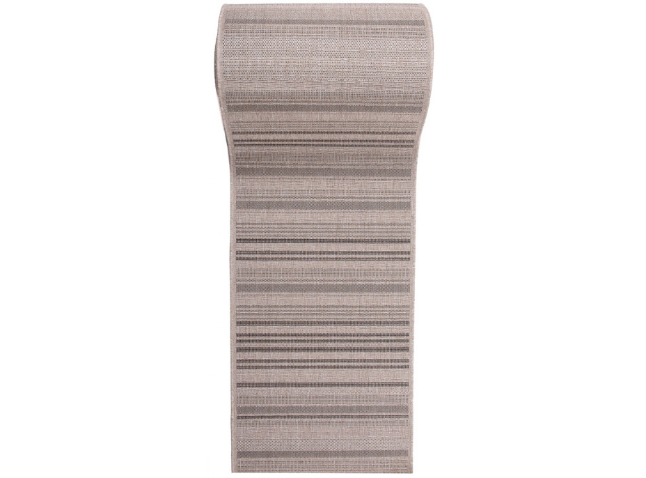 Sisalový PP běhoun STRIPE - světle hnědý/černý