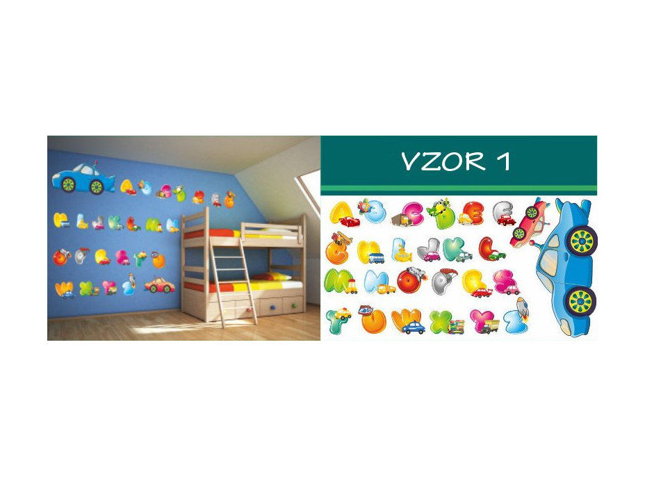 Dětské samolepky PÍSMENA - vzor 1