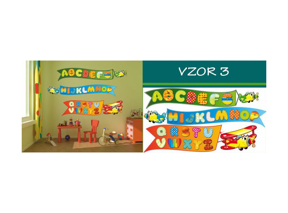 Dětské samolepky PÍSMENA - vzor 3