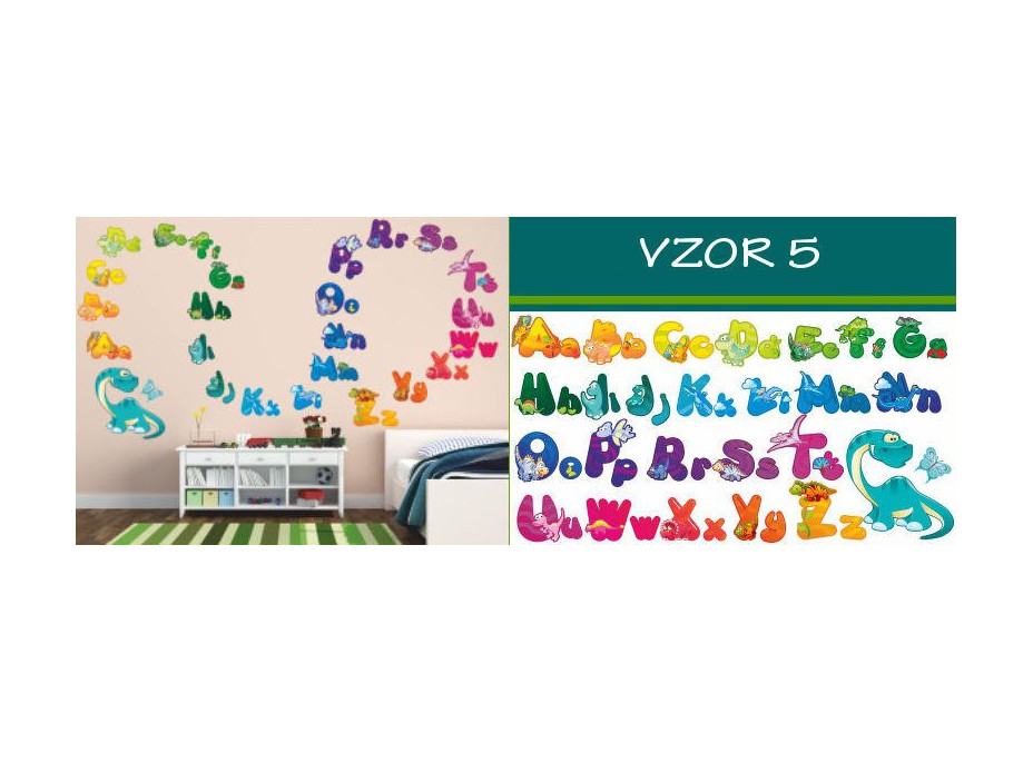 Dětské samolepky PÍSMENA - vzor 5