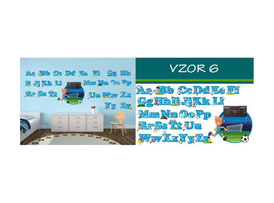 Dětské samolepky PÍSMENA - vzor 6
