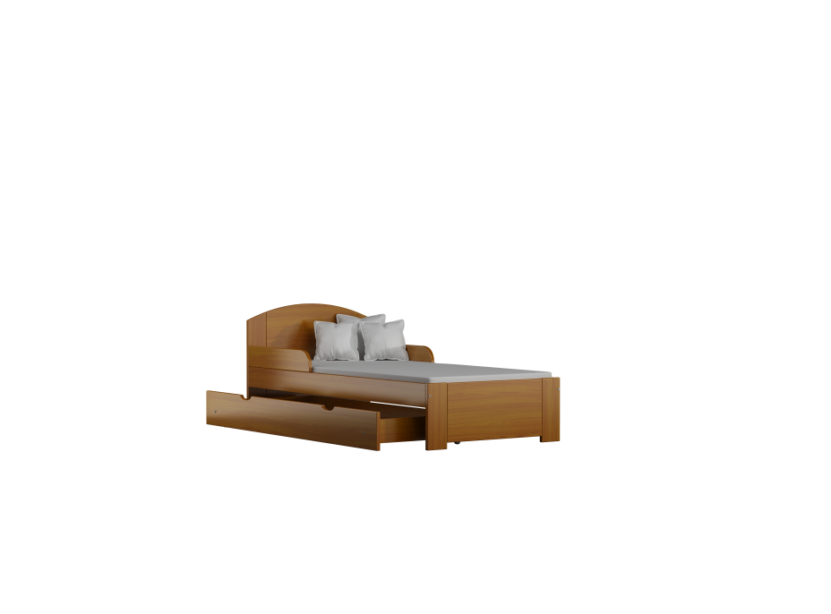 Dětská postel z masivu BIST - 160x70 cm
