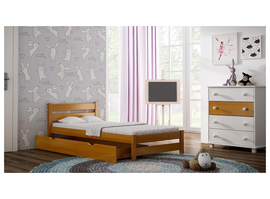 Dětská postel z masivu KARAS - 180x90 cm