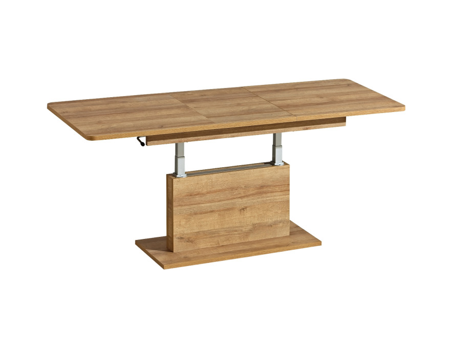Konferenční stolek OPTI - dub riviera - 126-168x70x58-75 cm - rozkládací a zvedací