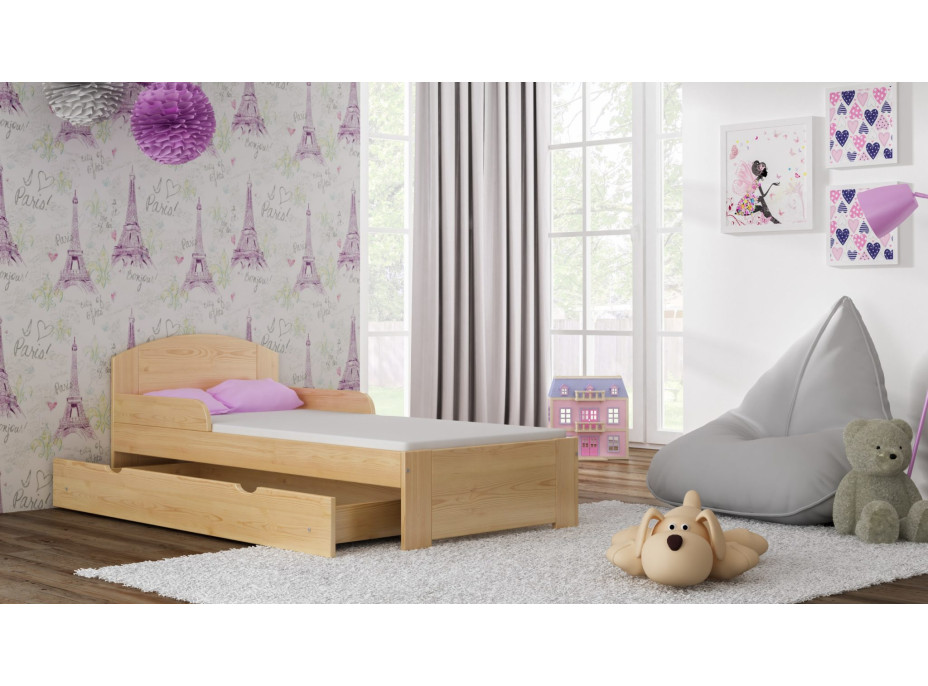 Dětská postel z masivu VIKI - 160x80 cm