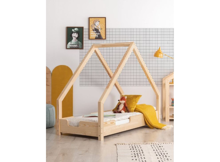 Dětská domečková postel z masivu LOCA C - 180x90 cm