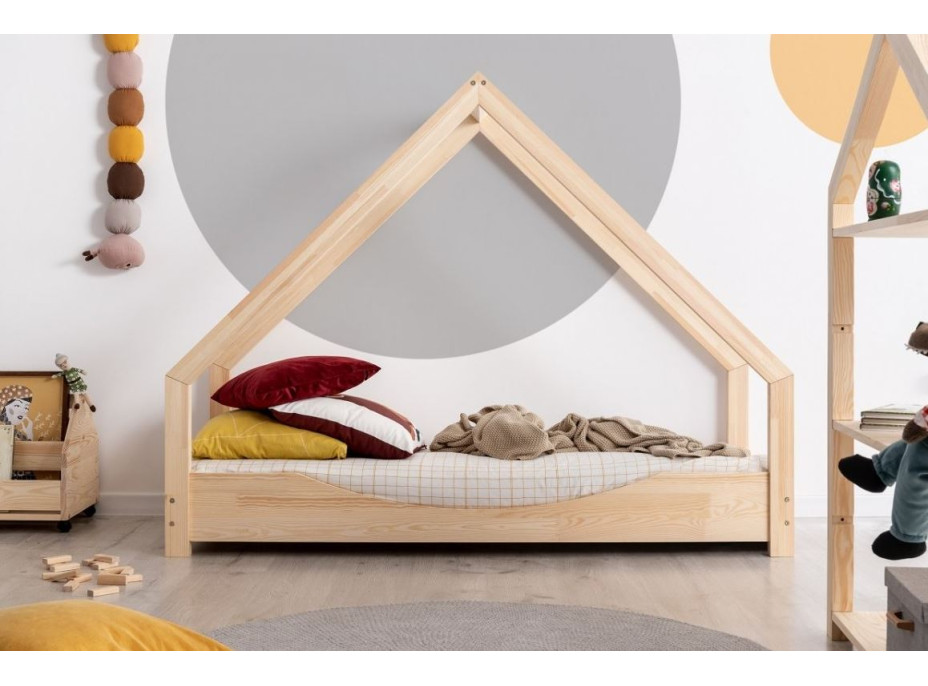 Dětská domečková postel z masivu LOCA E - 170x80 cm