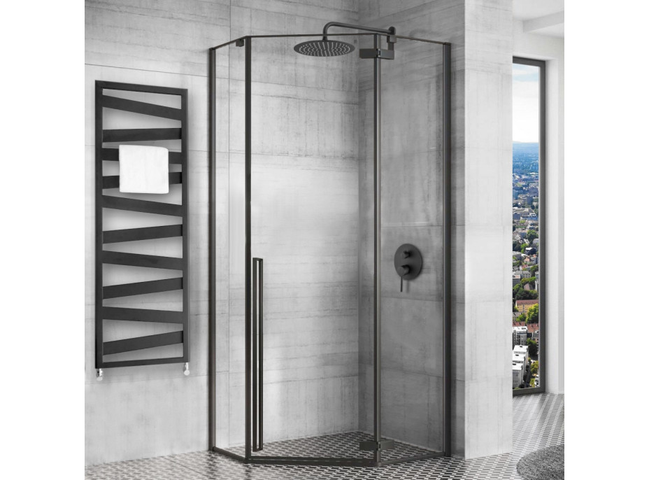 Sprchový kout MAXMAX Rea DIAMOND 80x80 cm - černý