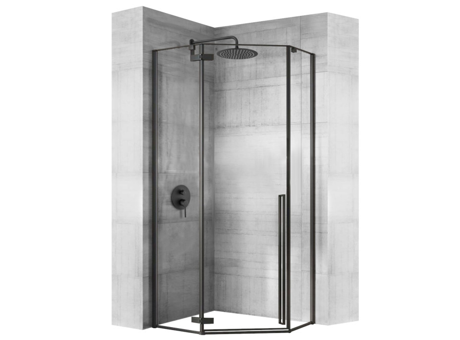 Sprchový kout MAXMAX Rea DIAMOND 80x80 cm - černý