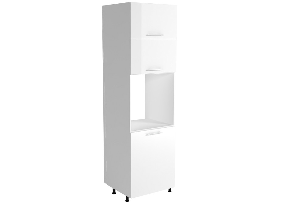 Vysoká kuchyňská skříňka pro vestavnou troubu VITO - 60x214x56 cm - bílá lesklá