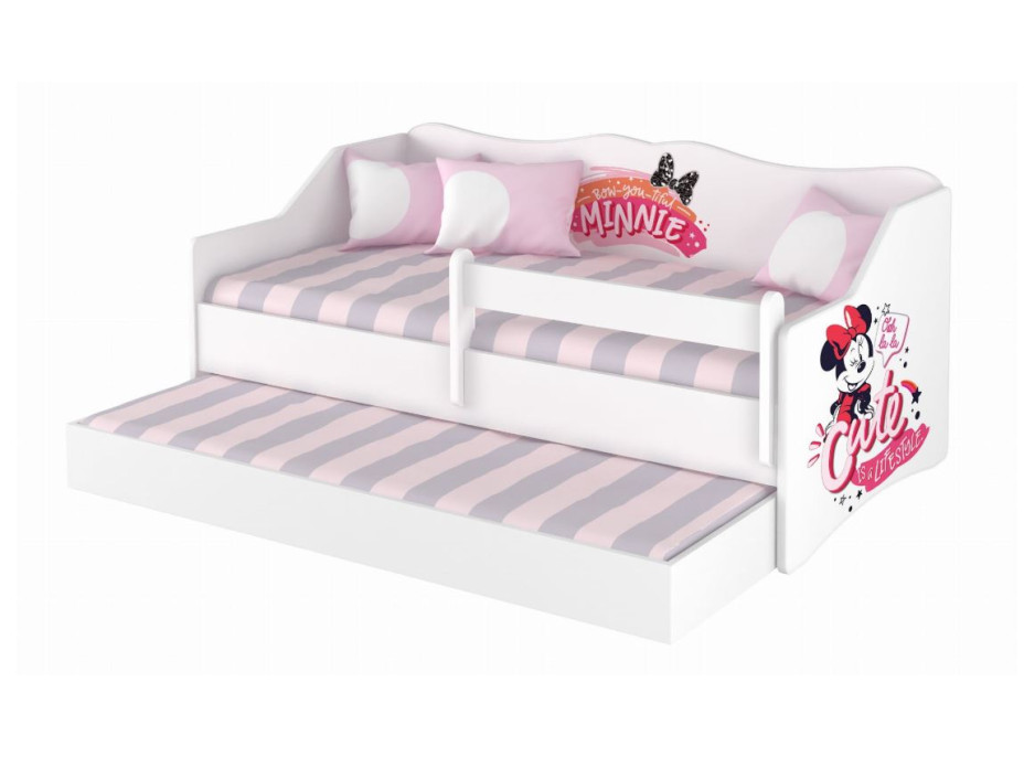 Dětská postel s přistýlkou LULLU 160x80cm - CUTE MINNIE