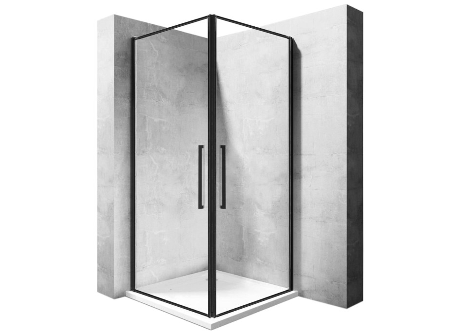 Sprchový kout MAXMAX Rea ABRA 80x100 cm - černý matný