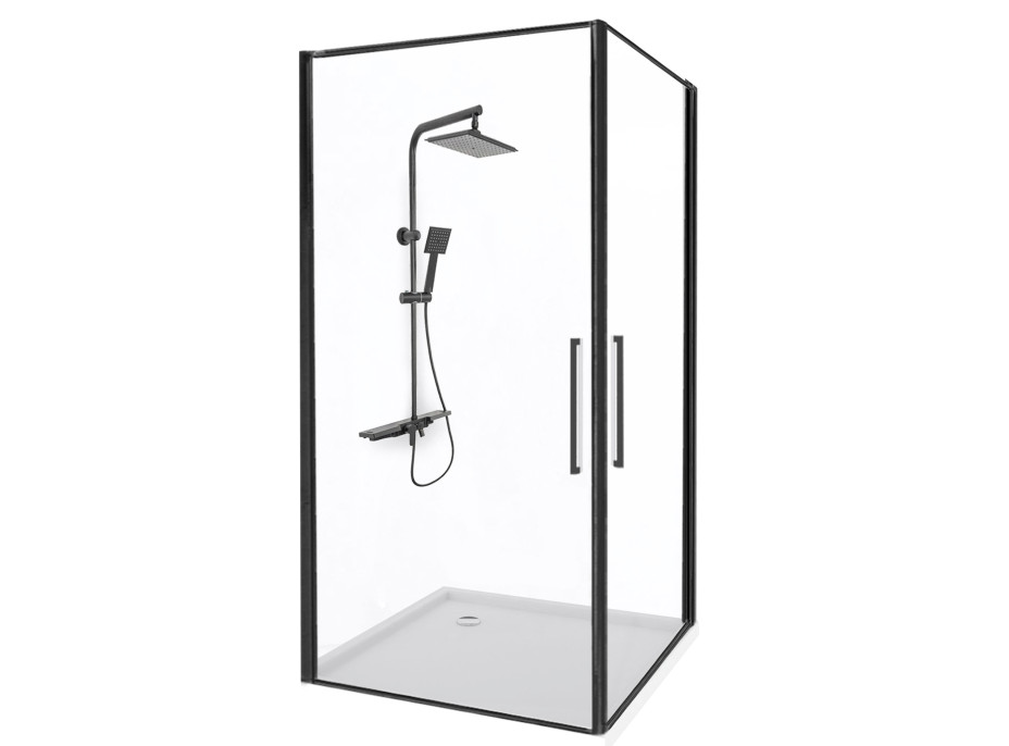 Sprchový kout MAXMAX Rea ABRA 80x100 cm - černý matný