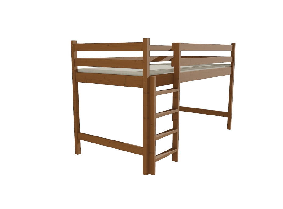 Vyvýšená dětská postel z MASÍVU 200x90cm - ZP002