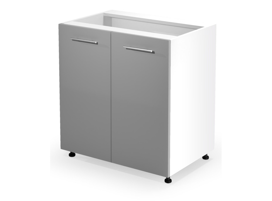 Dolní kuchyňská skříňka VITO - 80x82x52 cm - šedá lesklá