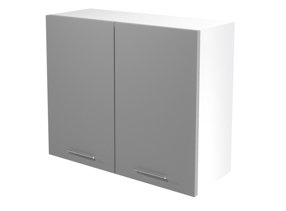 Závěsná kuchyňská skříňka VITO - 80x72x30 cm - šedá lesklá