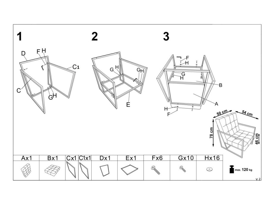 Křeslo RIO - čalouněné - tmavě zelené/zlaté