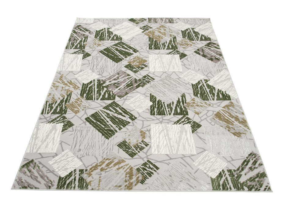 Kusový koberec ASTHANE square - šedý/zelený
