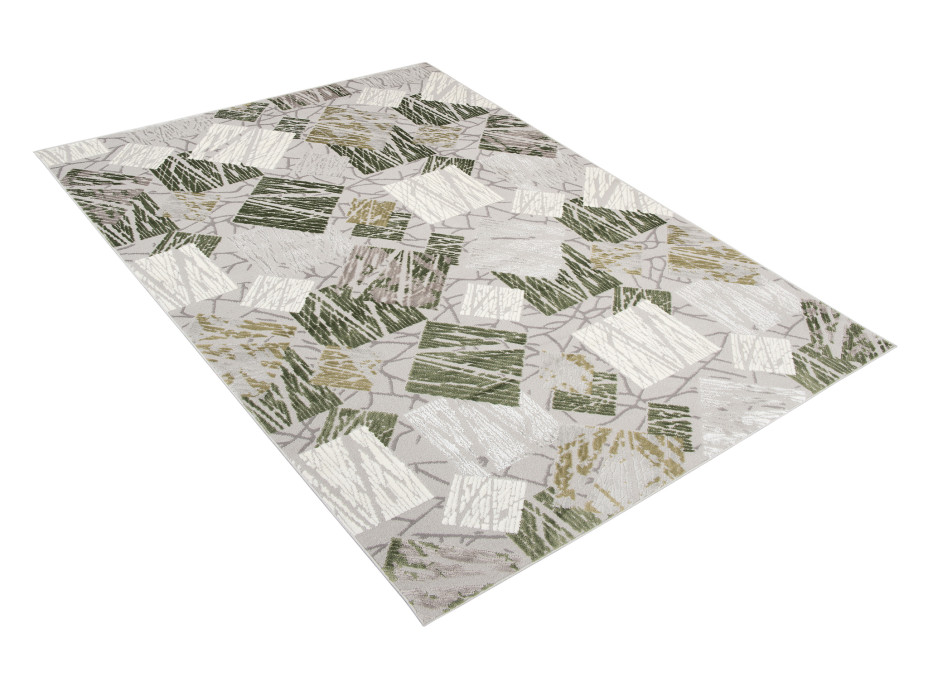 Kusový koberec ASTHANE square - šedý/zelený