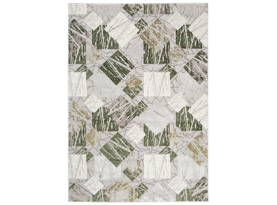 Kusový koberec ASTHANE square - šedý/zelený
