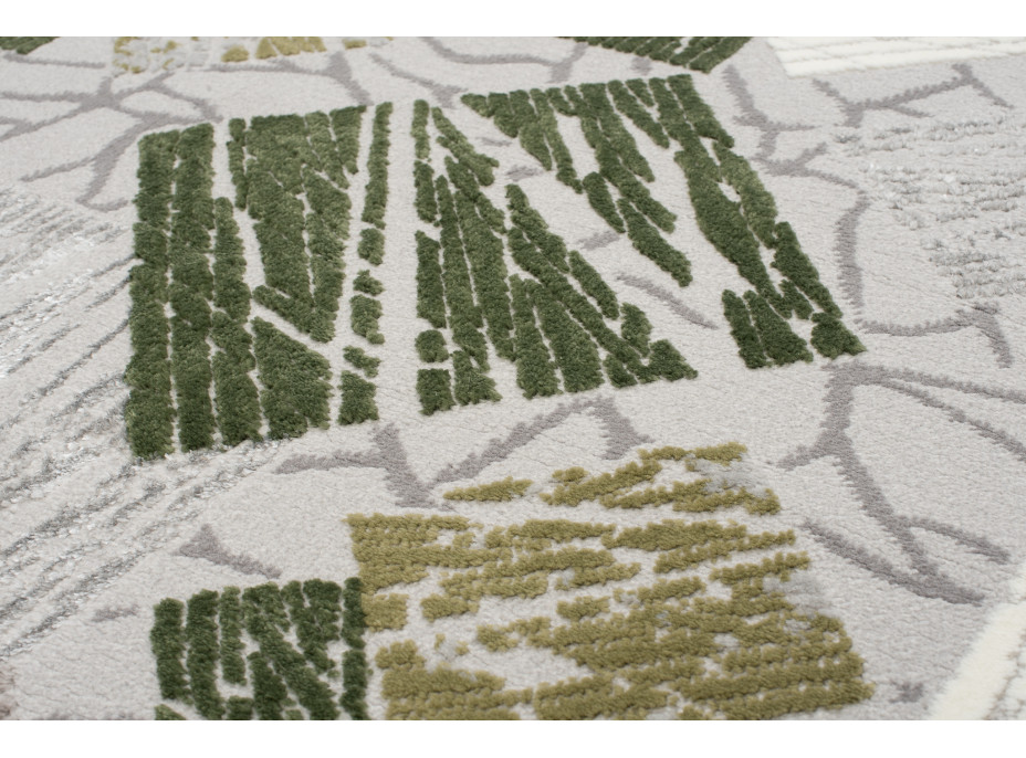 Kusový koberec ASTHANE square - šedý/zelený