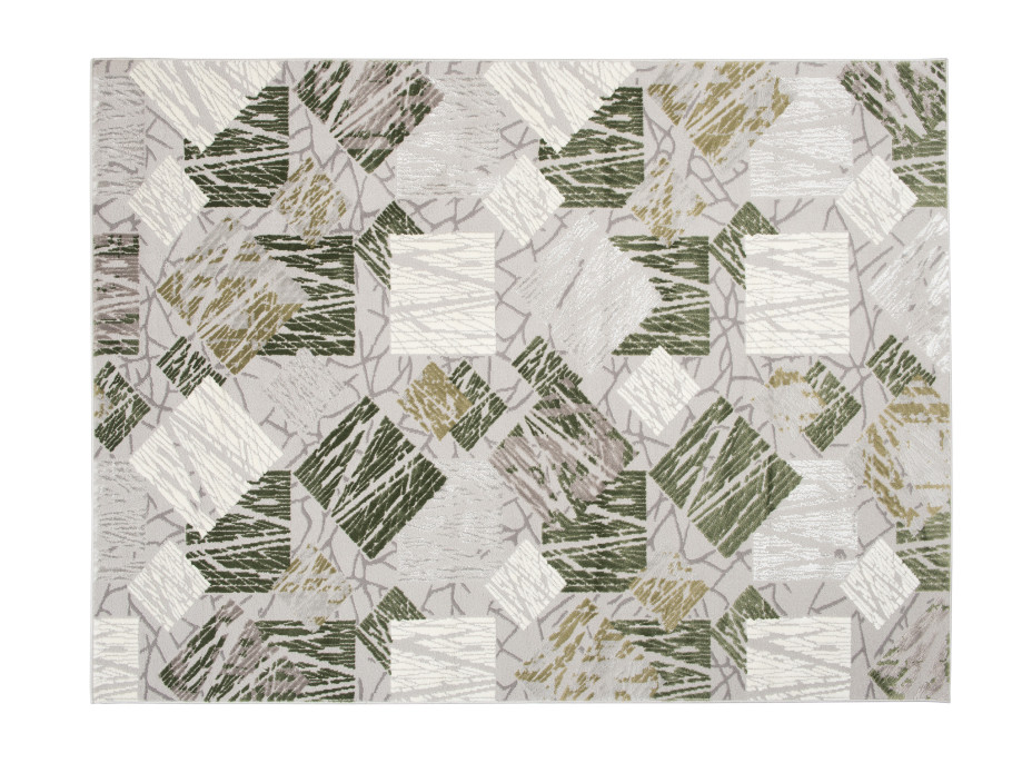Kusový koberec ASTHANE square - šedý/zelený